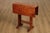 High Quality American Made Solid Cherry Drop Leaf Side Table on Trestle Base