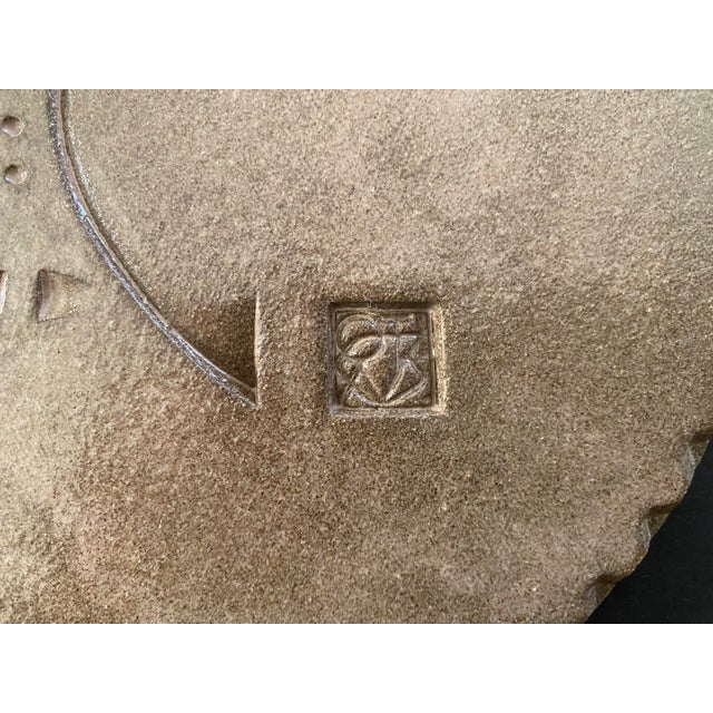 Paolo Soleri Mid-Century Paolo Soleri Arcosanti Cosanti Abstract Pottery Tile For Sale - Image 4 of 10