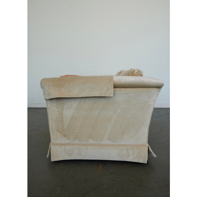 Vintage Drexel Heritage Skirted Velvet Sofa For Sale - Image 11 of 14