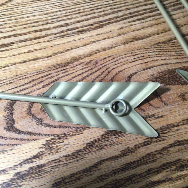 Set of 4 Metal Powder Coated Wall Hanging Arrows For Sale - Image 12 of 13