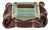 Italian Curved Leather and Crystal Glass Ashtray from Nova Tecno, 1950s For Sale