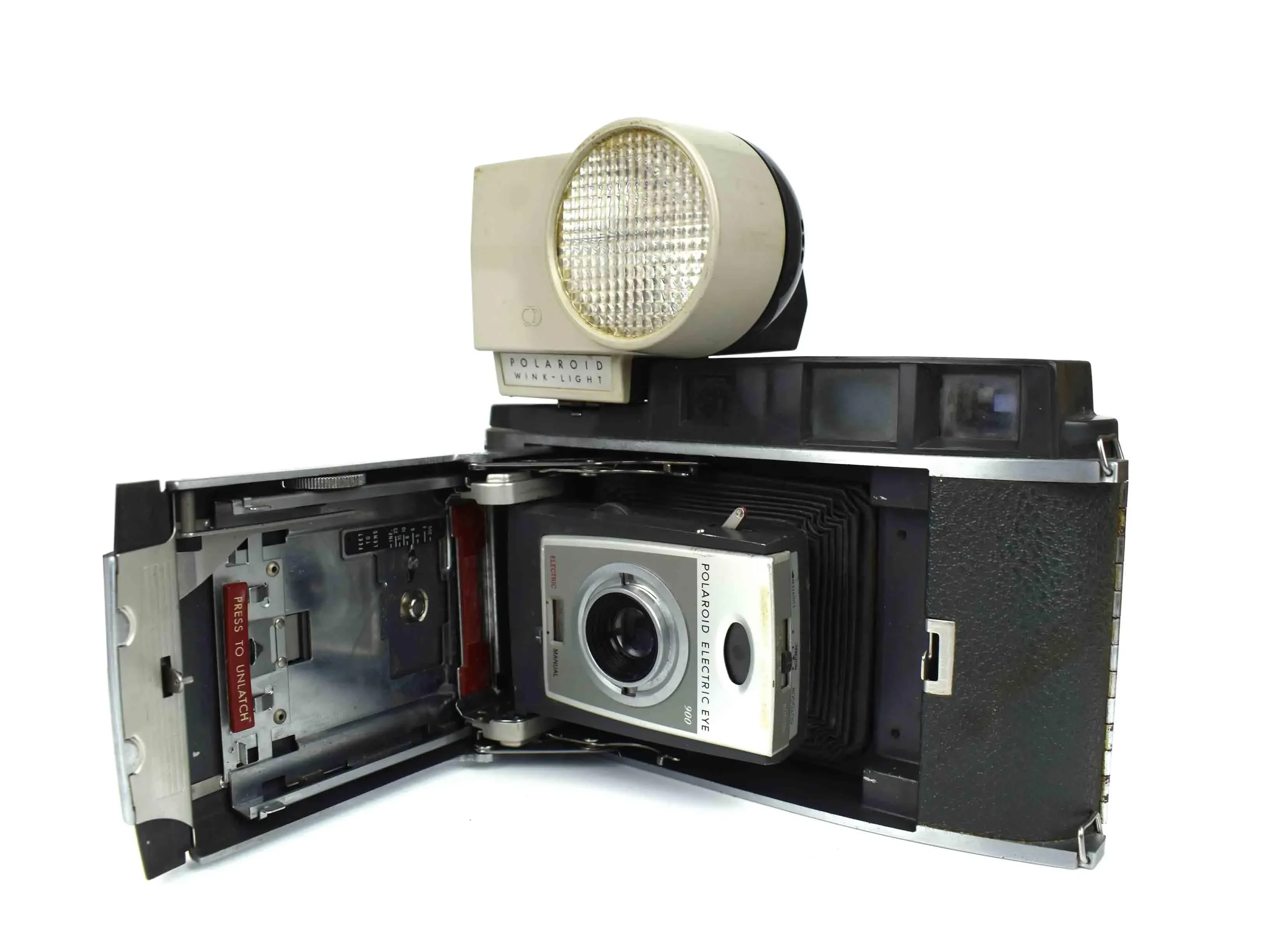 1960's Polaroid Land Camera Electric-Eye Model 900 With Wink Flash