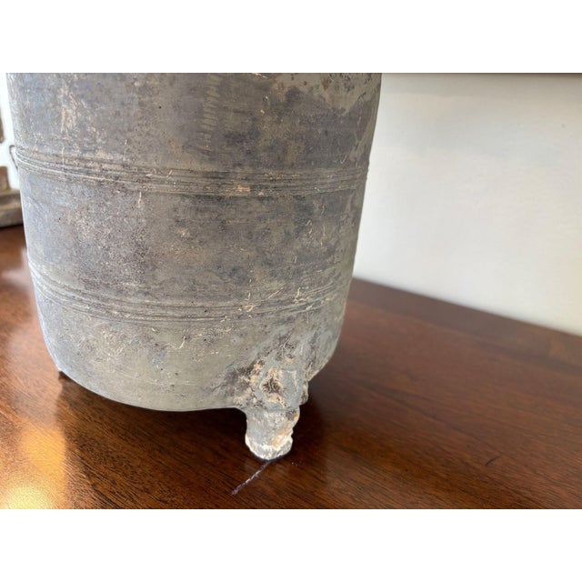 Ceramic 15th Century Han Dynasty Period Unglazed Grain Jars Mounted as Table Lamps - a Pair For Sale - Image 7 of 14