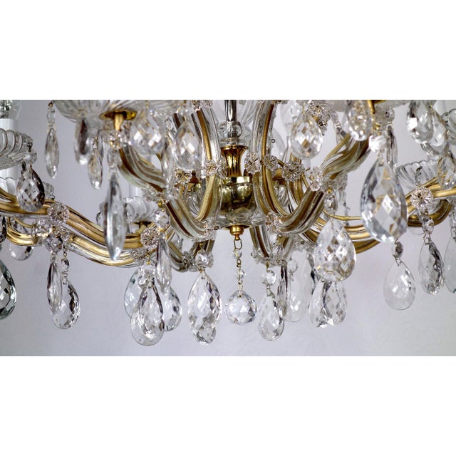 Glass Crystal Maria Theresia Chandelier by Palme Walter for Palwa, 1960s For Sale - Image 7 of 12