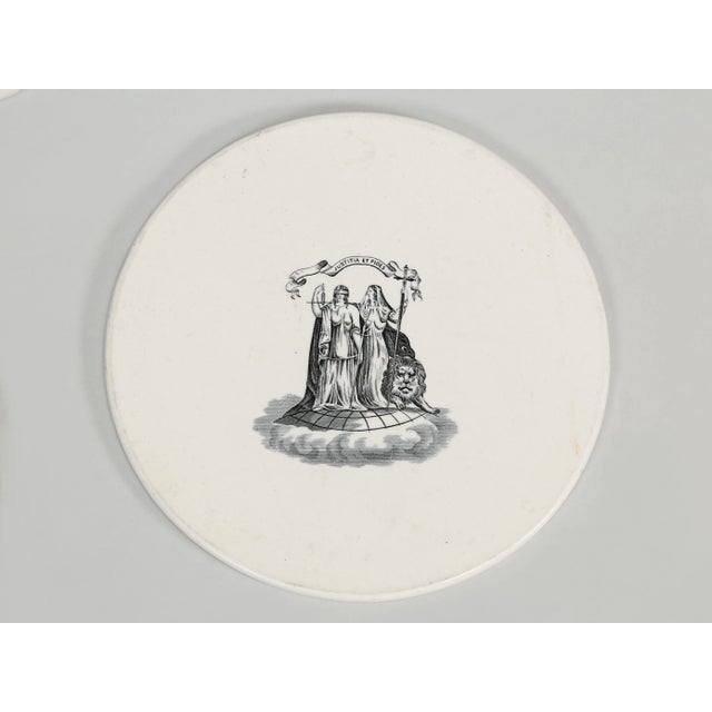 White Antique Collection of '10' Ironstone Advertising Scale Plates, Circa 1880-1920 For Sale - Image 8 of 12