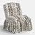 Ashburn Ruffle Slipper Chair in Linny Ikat Brown For Sale
