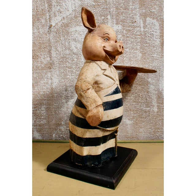 Antique Butcher's Shop Advertising Pig, 1910 For Sale - Image 6 of 8