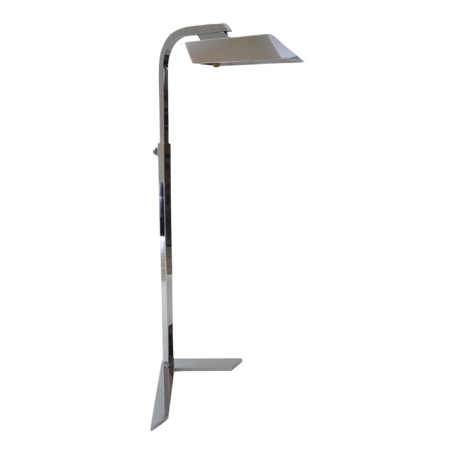 Floor Lamp Casella Style Adjustable Chrome For Sale