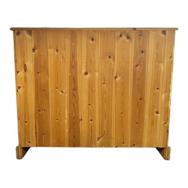 Vintage Pine Nine Drawer Chest of Drawers, 1950s For Sale - Image 6 of 10