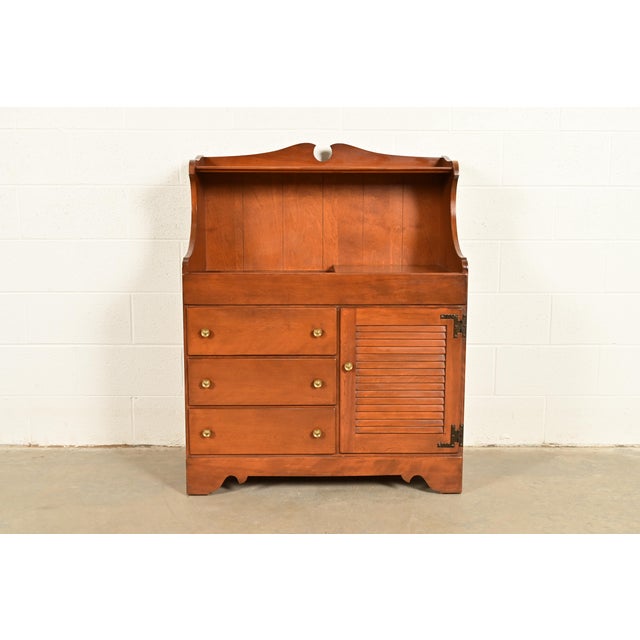 Ethan Allen American Colonial Solid Maple Dry Sink For Sale - Image 15 of 15