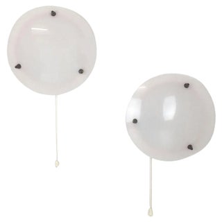 Acrylic and Metal Sconces Wall Lights, Italy, 1950s, Set of 2 For Sale