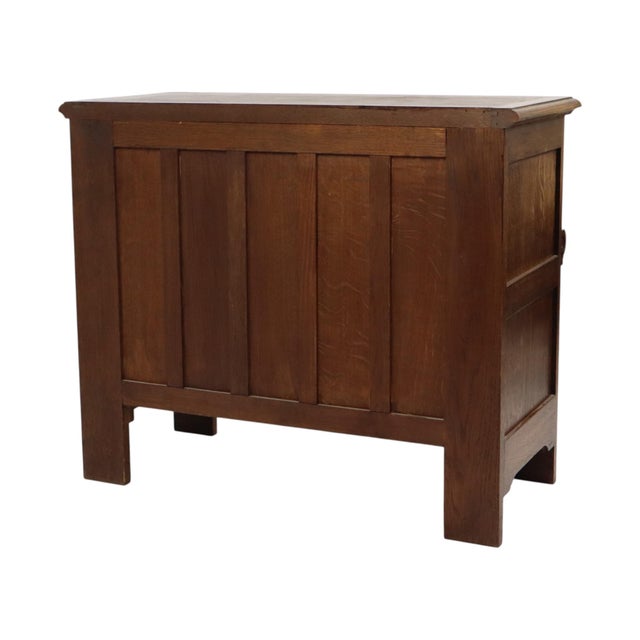 Vintage Carved Oak Cabinet Chest of Drawers with Mythical Figures For Sale - Image 9 of 18