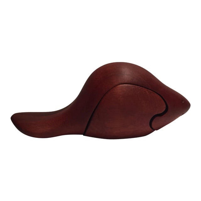 Deborah Bump Hand Carved Wood Jewelry Box Sculpture For Sale