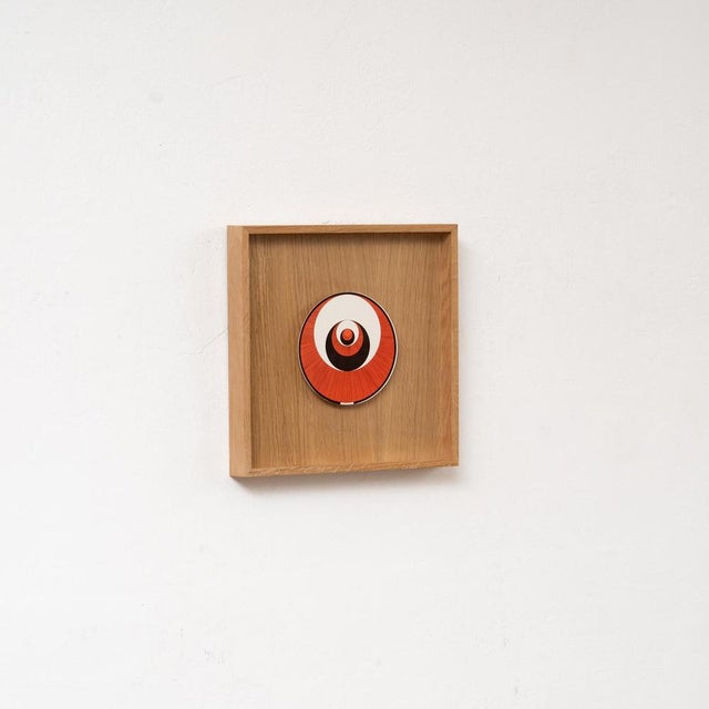 1980s Marcel Duchamp, Red Black and White Corolles Rotorelief from Konig Series 133, 1987, Wood For Sale - Image 5 of 14