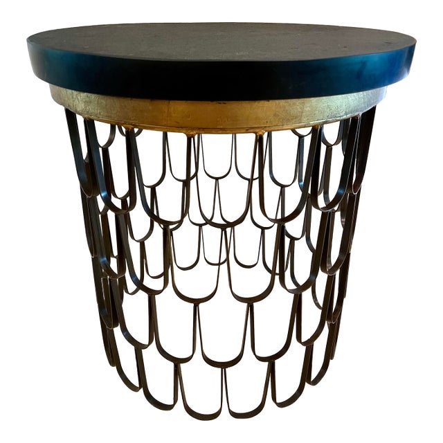 1960s Attributed to Paul Evans and Phillip Powell Hand Welded Sculpted Loop Side Table For Sale