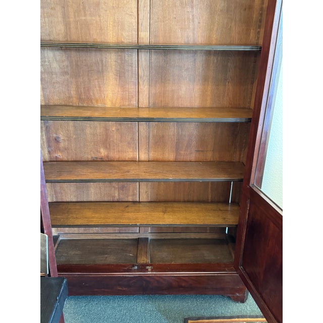 Auburn 19th Century Rosewood + Mahogany Restored Library Cabinet For Sale - Image 8 of 12