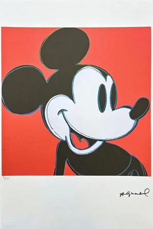 After Andy Warhol, Mickey Mouse Red , 1980s, Lithograph