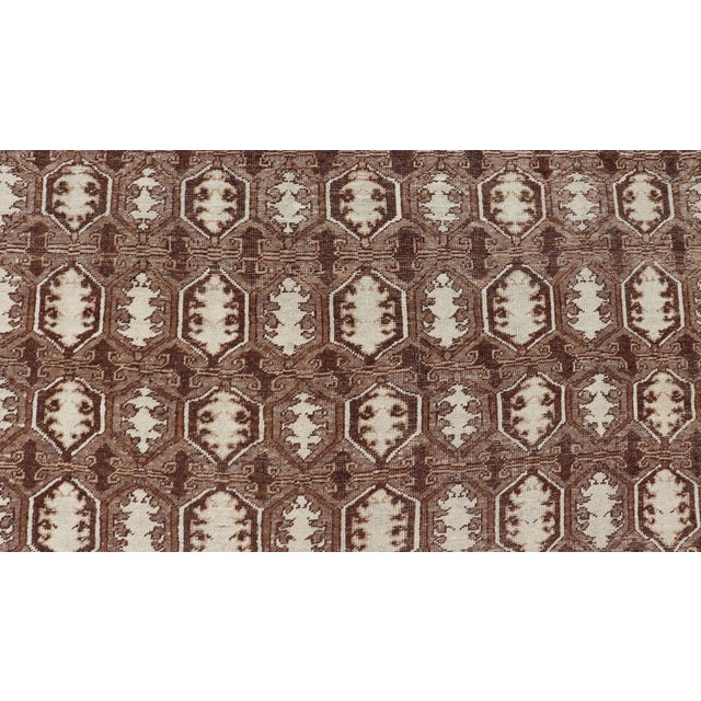 Antique Turkish Rug With Organic Motifs in Brown, Taupe, and Earth Tone Colors 10'6 X 14'8 For Sale - Image 9 of 12