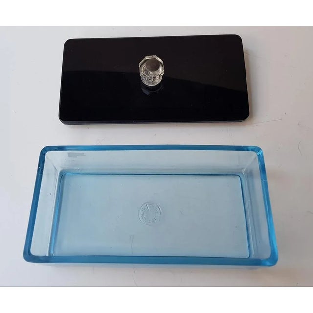 Art Deco Glass Lid Box Storage, in Flawless conditions. Designed 1920 to 1949
