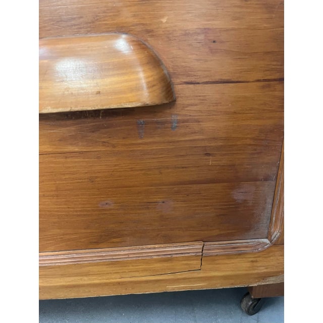 Large Vintage Wood Trunk or Chest For Sale - Image 12 of 13