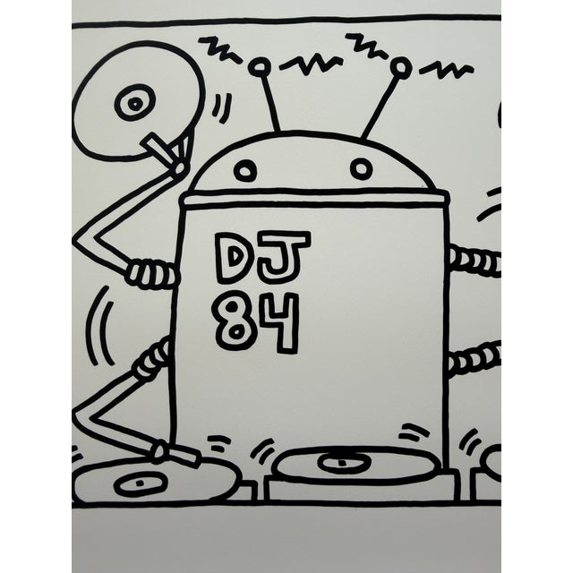 Paper Keith Haring (1958-1990), Dj 84, 1983, Copyright Keith Haring Foundation, Licensed by Artestar New York, Printed in the Uk For Sale - Image 7 of 10