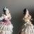 Textile 1940s Female Porcelain Figurines With Dresden Lace - a Pair For Sale - Image 7 of 10