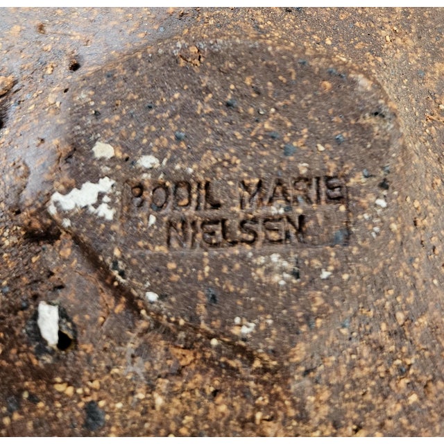 Danish Brutalist Studio Pottery Works by Bodil Marie Nielsen, Denmark, 1960s-1970s, Set of 4 For Sale - Image 12 of 14