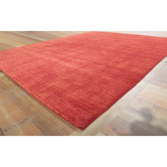 Modern Style Red Area Rug - 08'03 X 10'00 For Sale In Dallas - Image 6 of 9