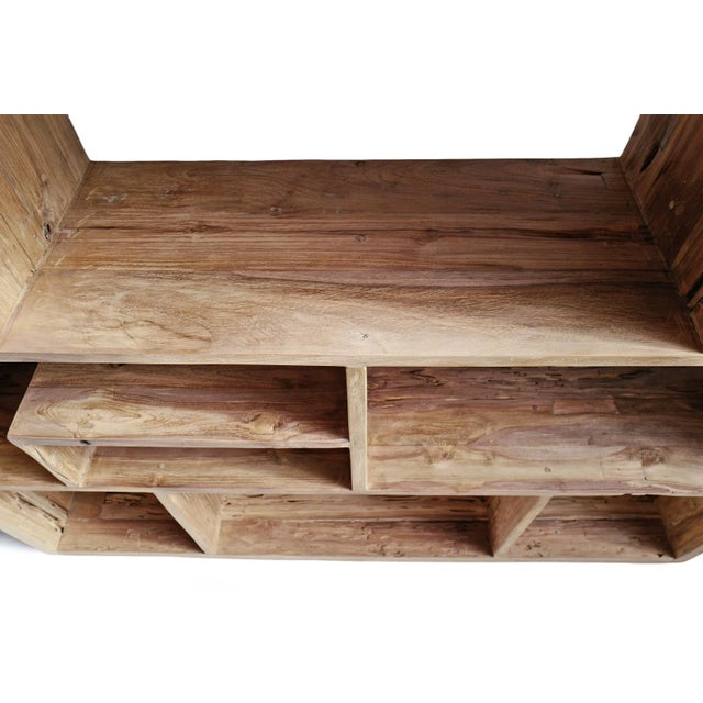2020s Salvaged Teak Modern Shelf For Sale - Image 5 of 8
