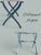 Wood Vintage Scheibe Folding Luggage Rack-Blue Wood-Floral Tapestry-Suitcase Stand For Sale - Image 7 of 11