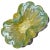 Barovier & Toso Vintage Murano Barovier Toso Aqua Green Rim Gold Flecks Ribbed Surface Italian Art Glass Decorative Bowl For Sale - Image 4 of 9