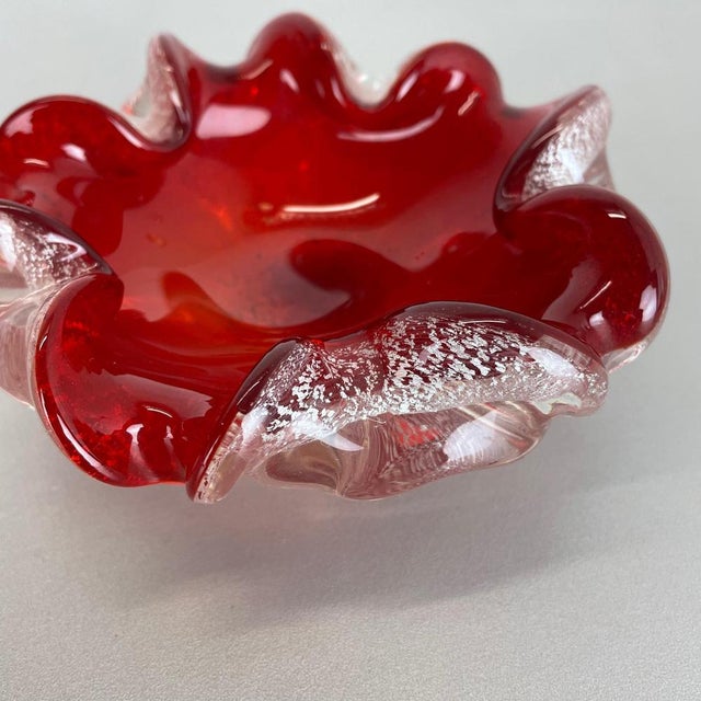 Gold Murano Glass Floral Ashtray from Barovier + Toso, Italy, 1970s For Sale - Image 8 of 18