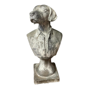 Vintage Anthropomorphic Cast Iron Pointer Dog Bust