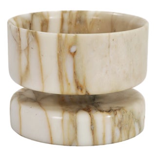 Mid-Century Modern Calacatta Marble Pocket Emptier Vase by Angelo Mangiarotti, Italy, 1968 For Sale