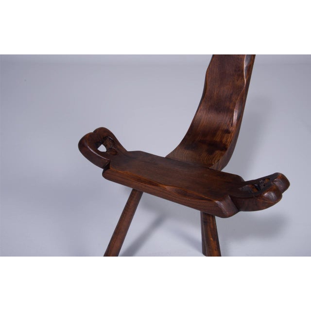 Mid-Century Modern Brutalist Spanish Chair, 1960s For Sale - Image 3 of 5