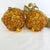 Vintage Pair of Czech Amber Glass Beaded Wall Sconces For Sale - Image 6 of 12