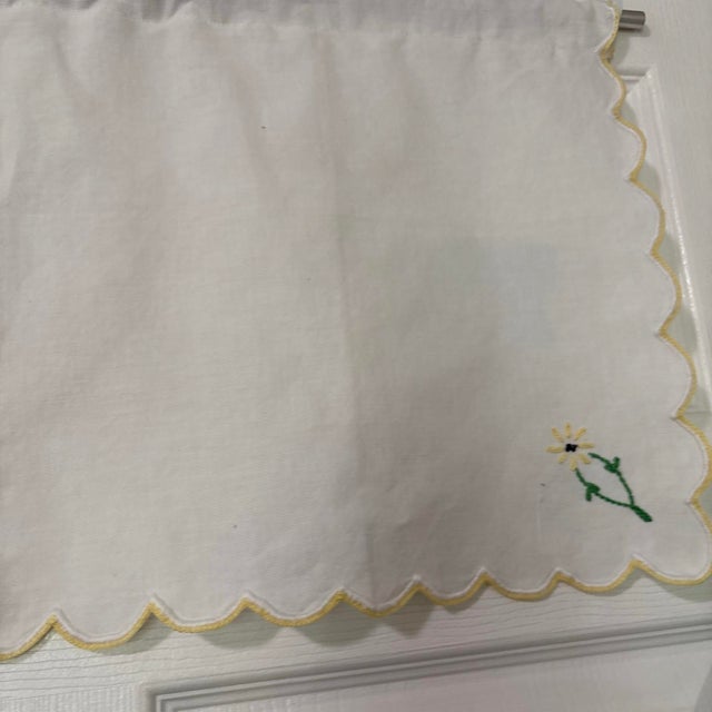 Textile Mini Bistro Curtains 12x12 Rustic Farmhouse 12 Wide X12 Length Handmade New For Sale - Image 7 of 10