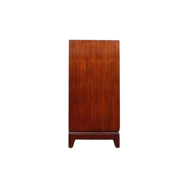 Contemporary Henredon Leather Wrapped Chest of Drawers For Sale - Image 3 of 6