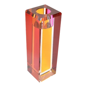 Modern Kate Spade Jules Point Red Pink Orange Crystal Candlestick