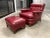 American Art Deco Club Chair & Ottoman in Red Naugahyde - a Pair For Sale - Image 13 of 13