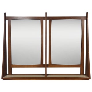 Mid-Century Modern Double Mirror For Sale