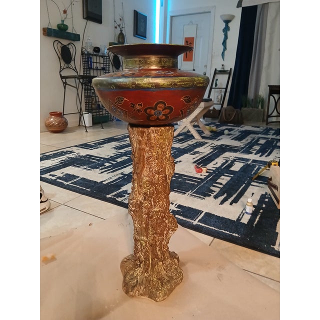 Burnt Umber Intervention No. 10 -Signed Hand-Painted Brutalist Concrete Monolith For Sale - Image 8 of 8