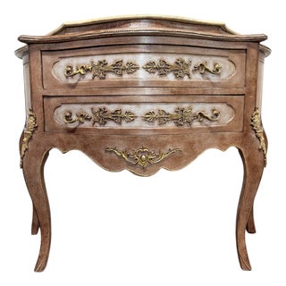 Vintage French Chest with Marble Top For Sale
