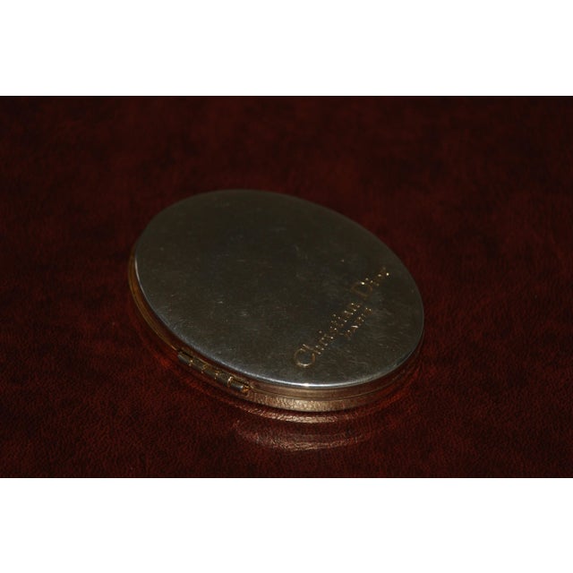 Oval Gilt Compact Pocket Mirror from Christian Dior, 1980s For Sale - Image 15 of 15