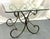 Vintage Scroll Wrought Iron and Brass Square Coffee Table With Beveled Glass Top For Sale - Image 4 of 18