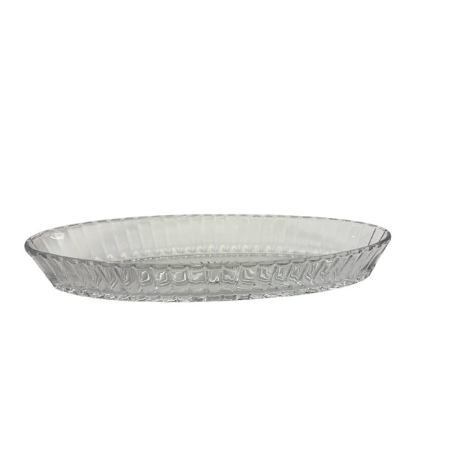 Mid 20th Century Heisey Glass Banded Flute Oval Dish For Sale - Image 11 of 15