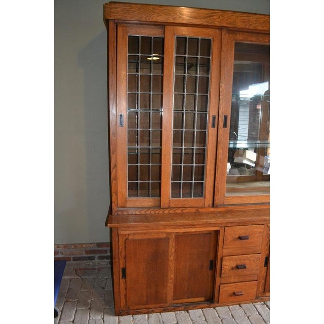 Large Art Deco Oak Display Cabinet. For Sale - Image 15 of 16