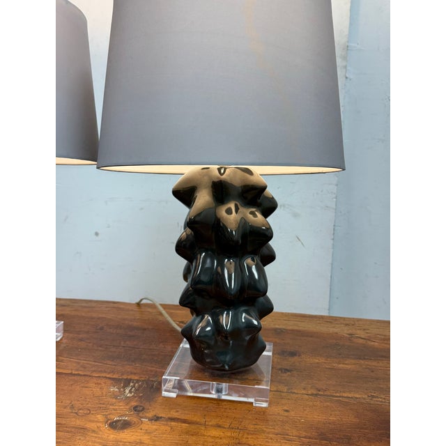 Modern Organic Meteoric Lamps, Pair For Sale - Image 9 of 12