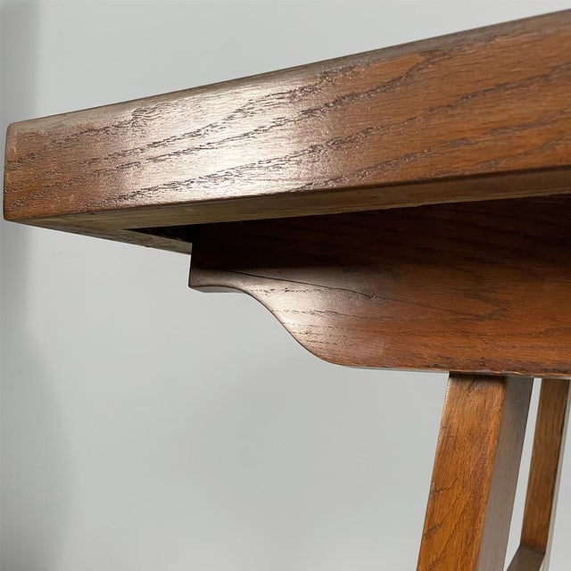 Mid-Century Modern French Oak Dining Table by René Gabriel, 1950s For Sale - Image 15 of 18