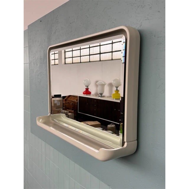 Large Vintage Backlit Mirror, Italy, 1970s For Sale - Image 6 of 16